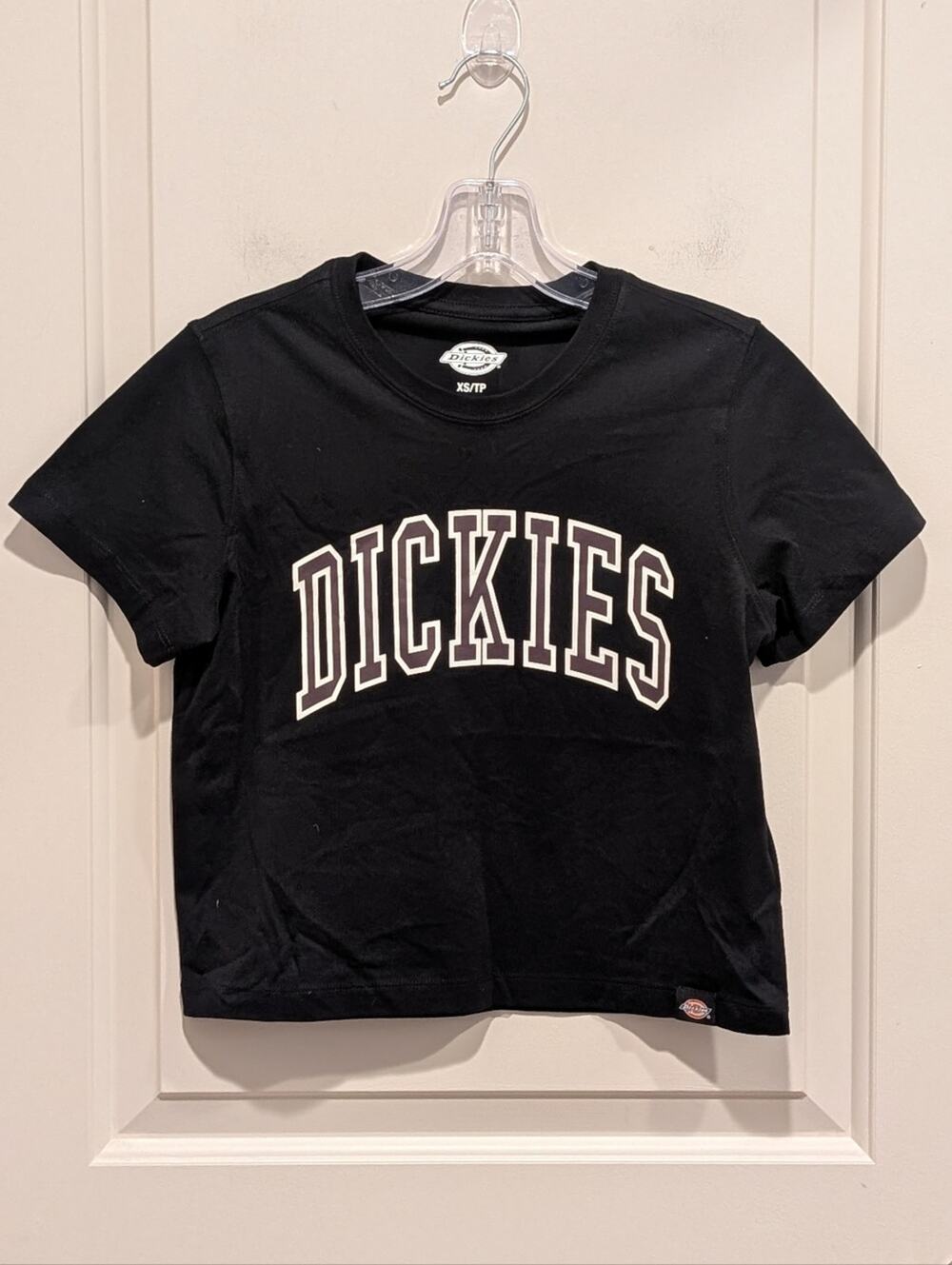 Dickies Black Short Sleeve Crop Top Logo Tee XS